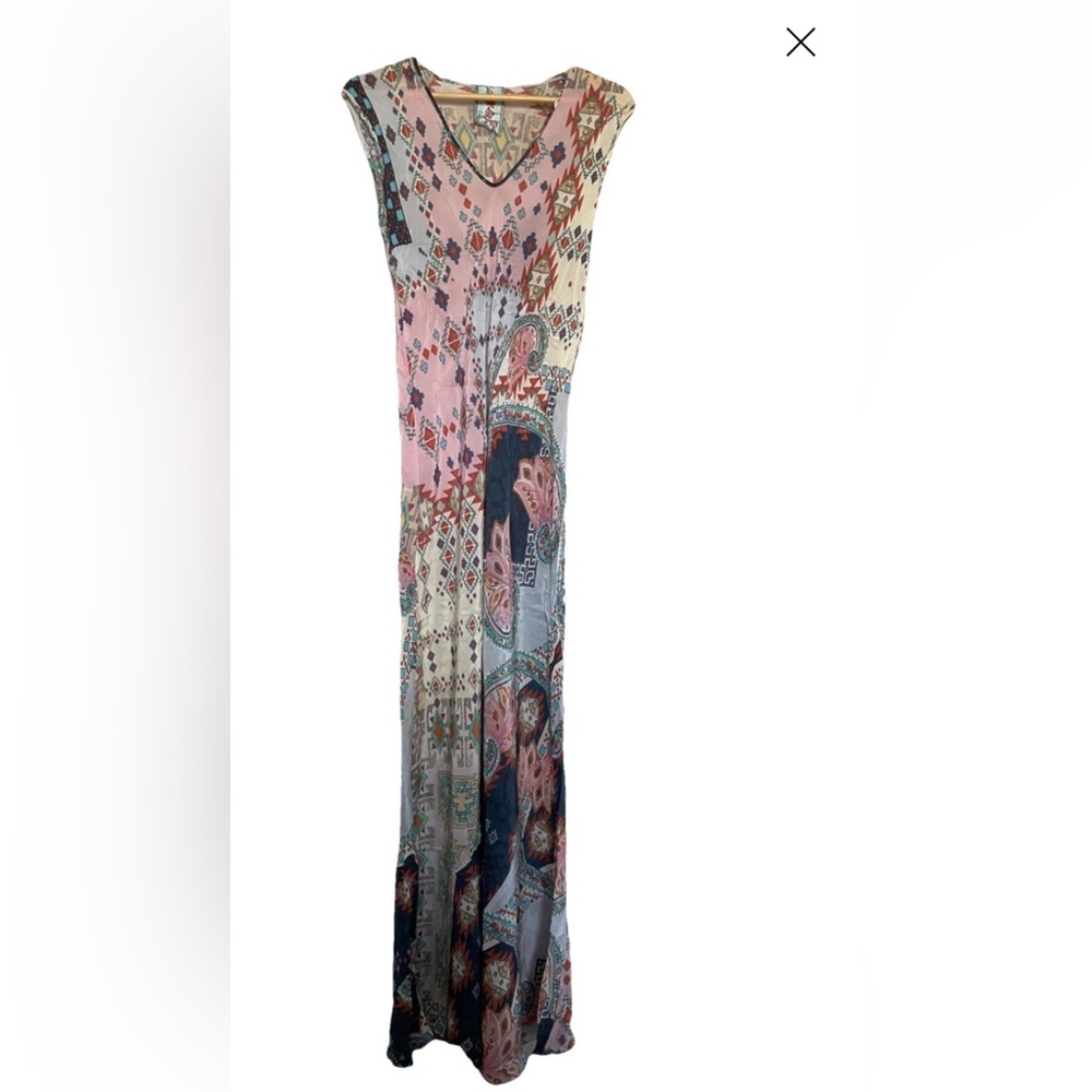 Johnny Was Pink and Blue Patterned Dress - Picture 5 of 8